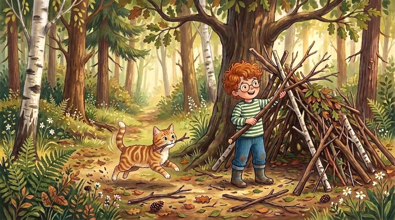 The child now has curly ginger hair
